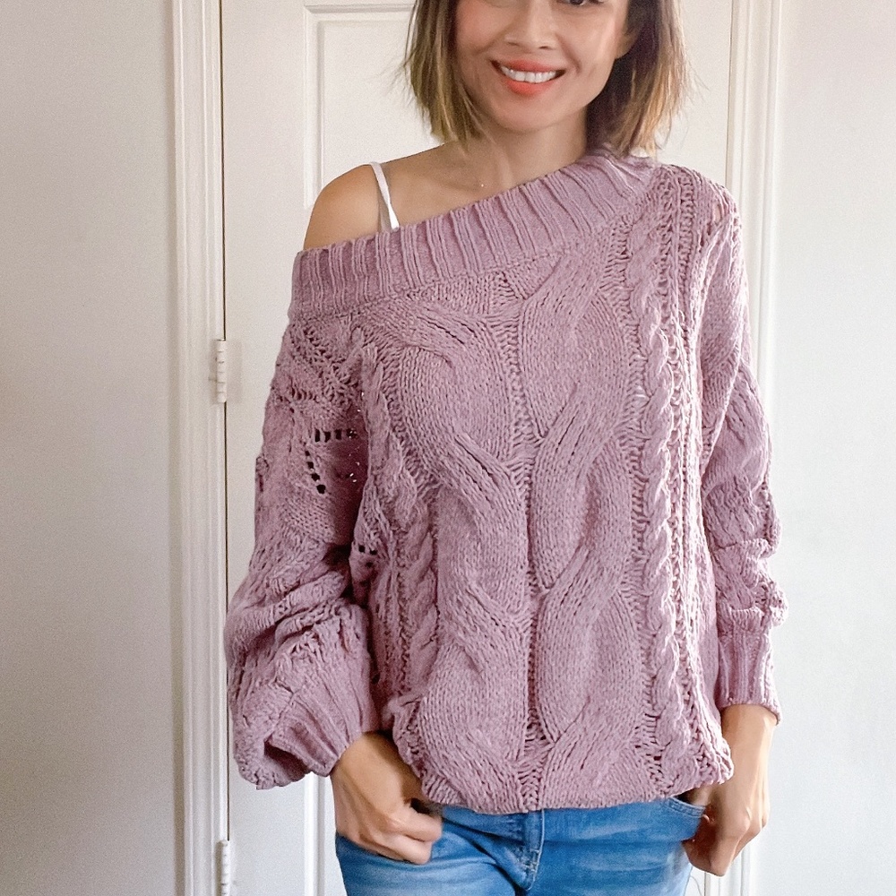 Miracle Luxe Lavender Oversized Chenille Sweater Top - Picture 11 of 11